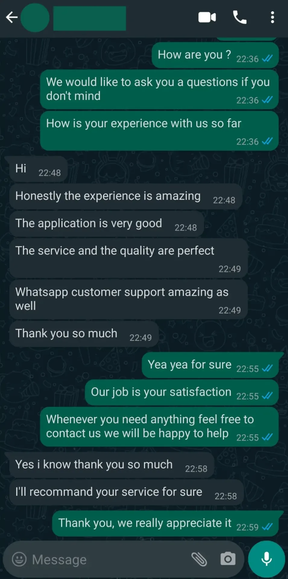 WhatsApp review — Honestly the experience is amazing